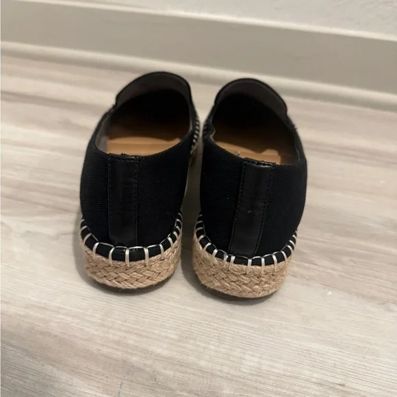 Joie Black Canvas Espadrille Loafers - Picture 4 of 6